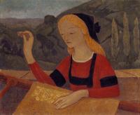 Serusier, Paul - Embroiderer in a Landscape of Chateauneuf